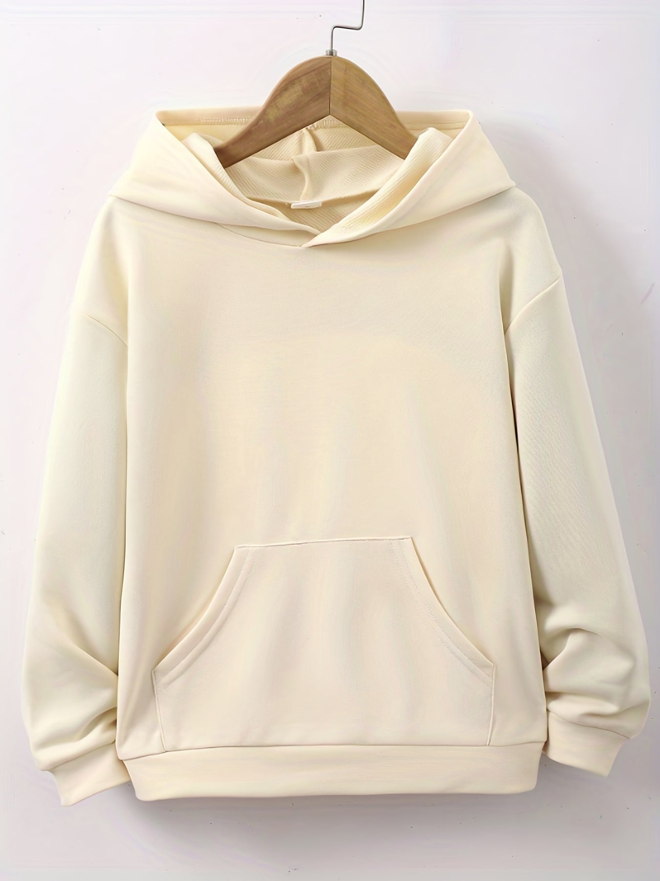 Girls Plain Hoodie Sweatshirt Daily Casual Long Sleeve Top Pullovers