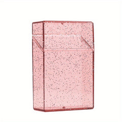 Shining Cigarette Case 20 Capacity Storage Box Clear Photo Postcard Holder