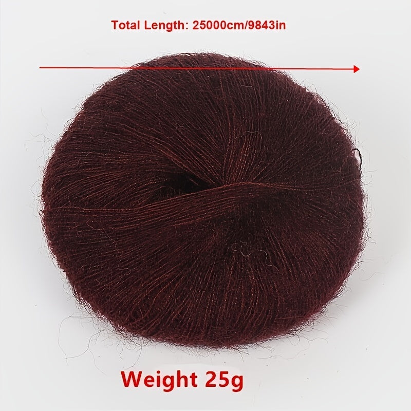 Soft Mohair Yarn for DIY Shawl Scarf Hat