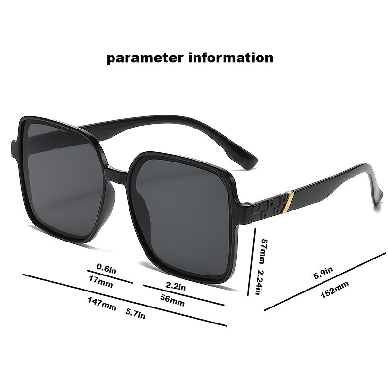 Classic Square Sunglasses Transparent Shades Unisex