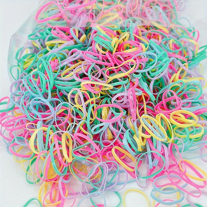 2000pcs Colorful Rubber Band Hair Accessories