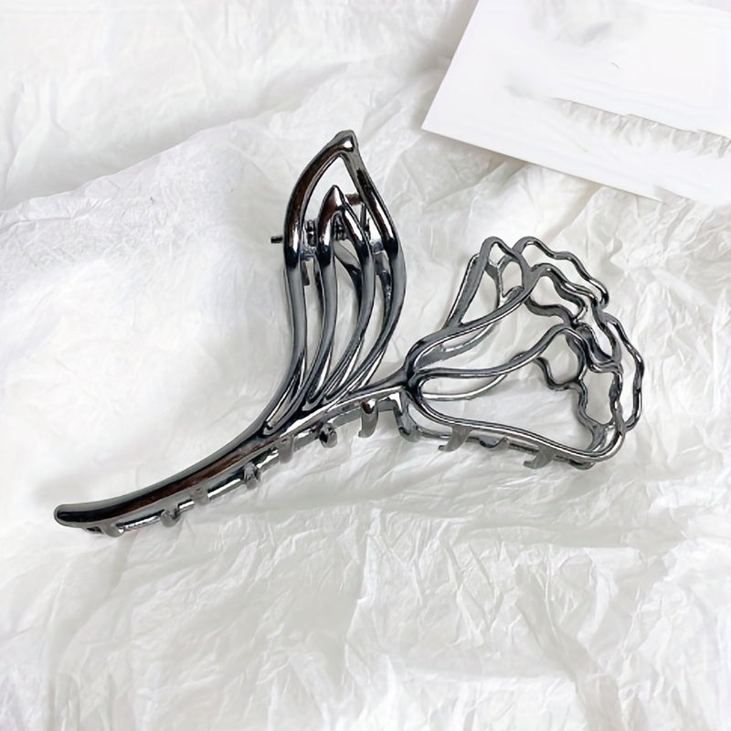 3pcs Flower Leaf Hair Claw Clip Hollow Ponytail Holder Hair Accessories