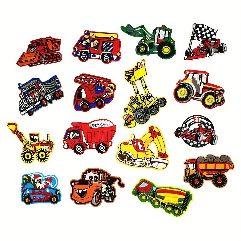 16pcs Car Embroidered Patches For Men Sew On Repair Patch DIY Crafts Projects