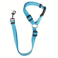 2-in-1 Pet Car Seat Belt Nylon Lead Leash Backseat Safety Belt Adjustable