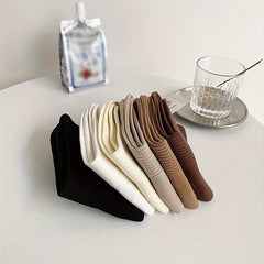 6 Pairs Solid Mid Tube Socks Women's Stockings