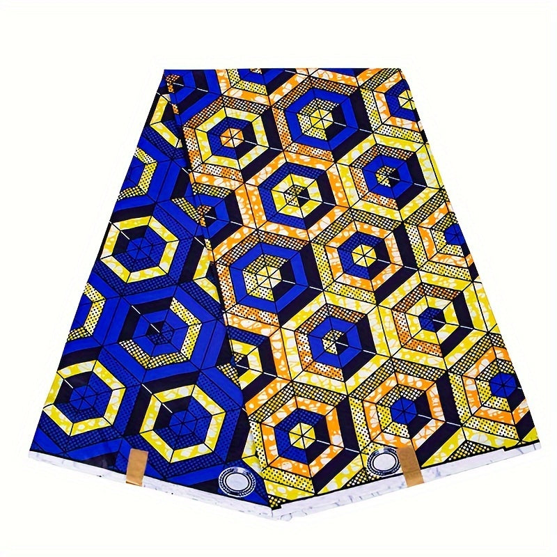 African Wax Printed Polyester Fabric Traditional Ankara Fabric 5.49m