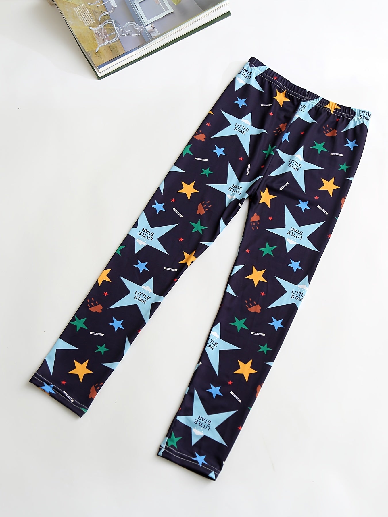 2pcs Girls Pattern Print Anti Mosquito Leggings Set