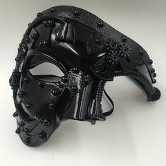 Steam Punk Mask Robot Cosplay Half Face Helmet Halloween Carnival Costume Props