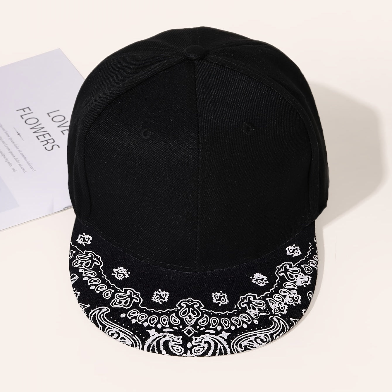 Paisley Print Baseball Cap Casual Snap Back Hat Adjustable Sports Hat