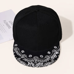 Paisley Print Baseball Cap Casual Snap Back Hat Adjustable Sports Hat