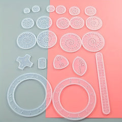 28pcs DIY Magic Ruler Scratch Painting Set Colorful Puzzle Drawing Tools