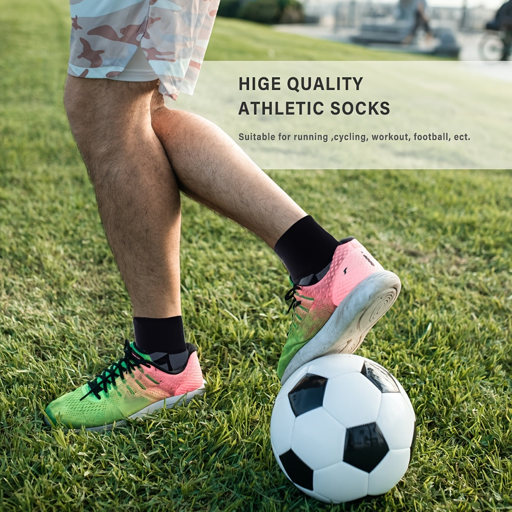 Breathable Cushioned Running Socks with Arch Support for Men
