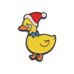 Creative Cartoon Duck Shape Baking Paint Pin Funny Pin