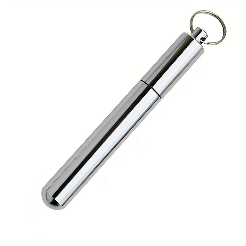 Pocket Toothpick Holder Metal Pill Box Key Ring Portable