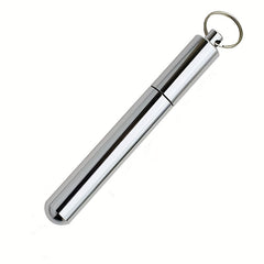 Pocket Toothpick Holder Metal Pill Box Key Ring Portable