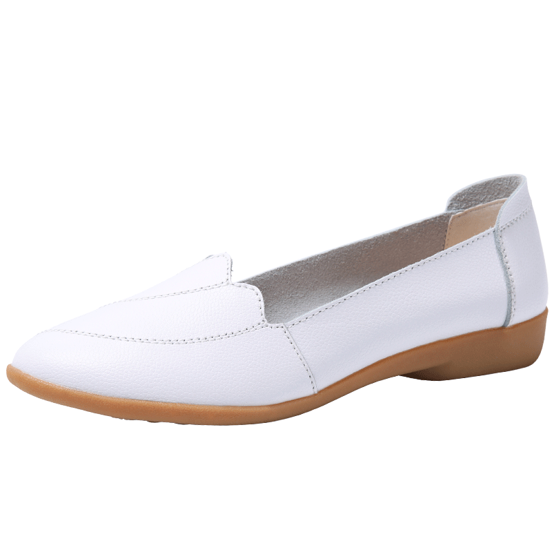 Women's Casual Flat Shoes Soft Faux Leather Comfy Sole Shoes