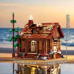 1969pcs Forest Cabin Building Blocks Toy Model with LED Lights