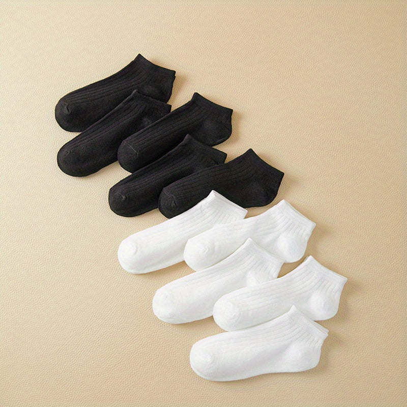 10 Pairs Ribbed Ankle Socks Women's Stockings