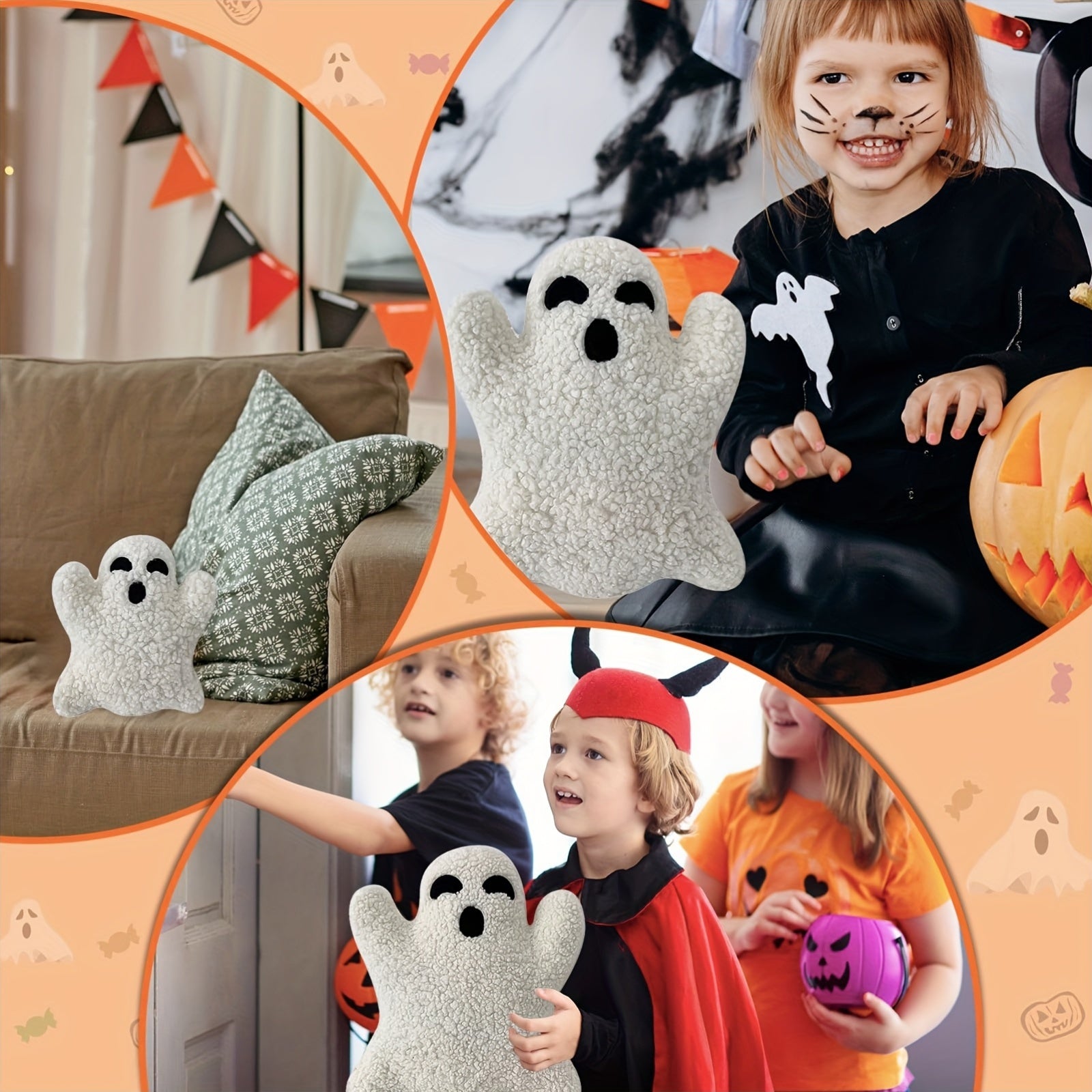 Halloween Pumpkin Plush Monster Dolls - Spooky Decor & Creative Gift