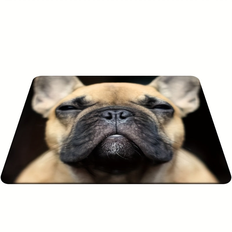 French Bulldog Face Mouse Pad - Non Slip Rubber Base
