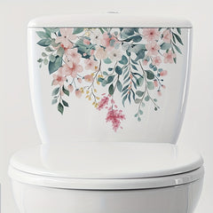 Fresh Flower Toilet Sticker Bathroom Decoration Waterproof Sticker
