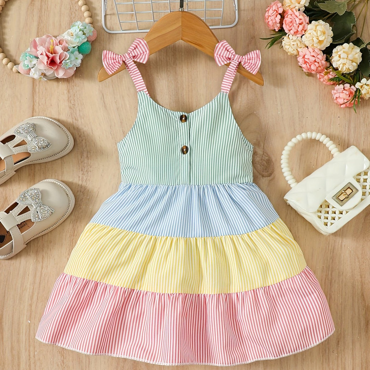 Rainbow Spaghetti Strap Dresses for a Colorful Wardrobe
