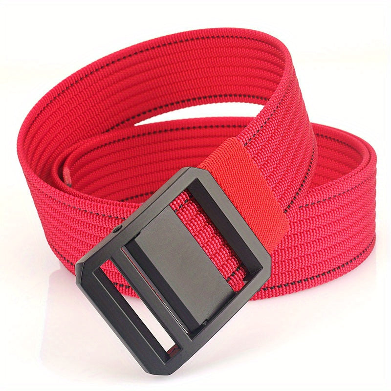 Men's Metal Buckle Nylon Braided Belt Casual Youth Belt