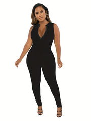 Sexy Slim Sleeveless Jumpsuit Women's Clothing