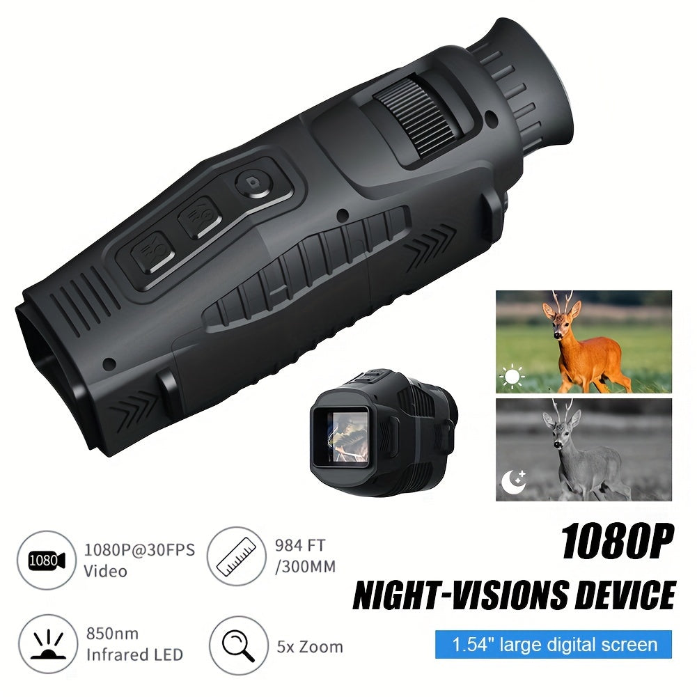 1080p Night Vision Monocular 5x Zoom 150-200m Range