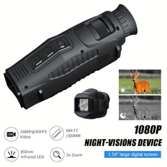 1080p Night Vision Monocular 5x Zoom 150-200m Range