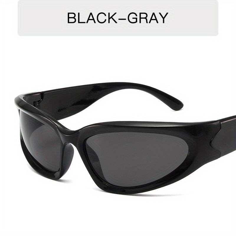 Y2K Wrap Around Sunglasses Mirror Lens UV400