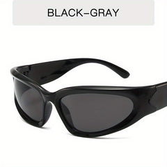 Y2K Wrap Around Sunglasses Mirror Lens UV400