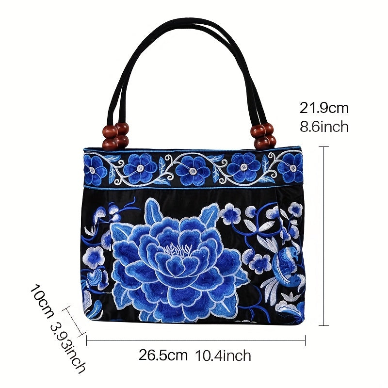 Flower Embroidered Ethnic Bag Casual Handbag For Women