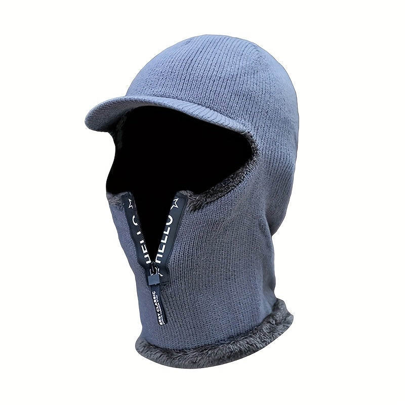 Warm Knitted Hat Cycling Woolen Hat Neck Gaiter