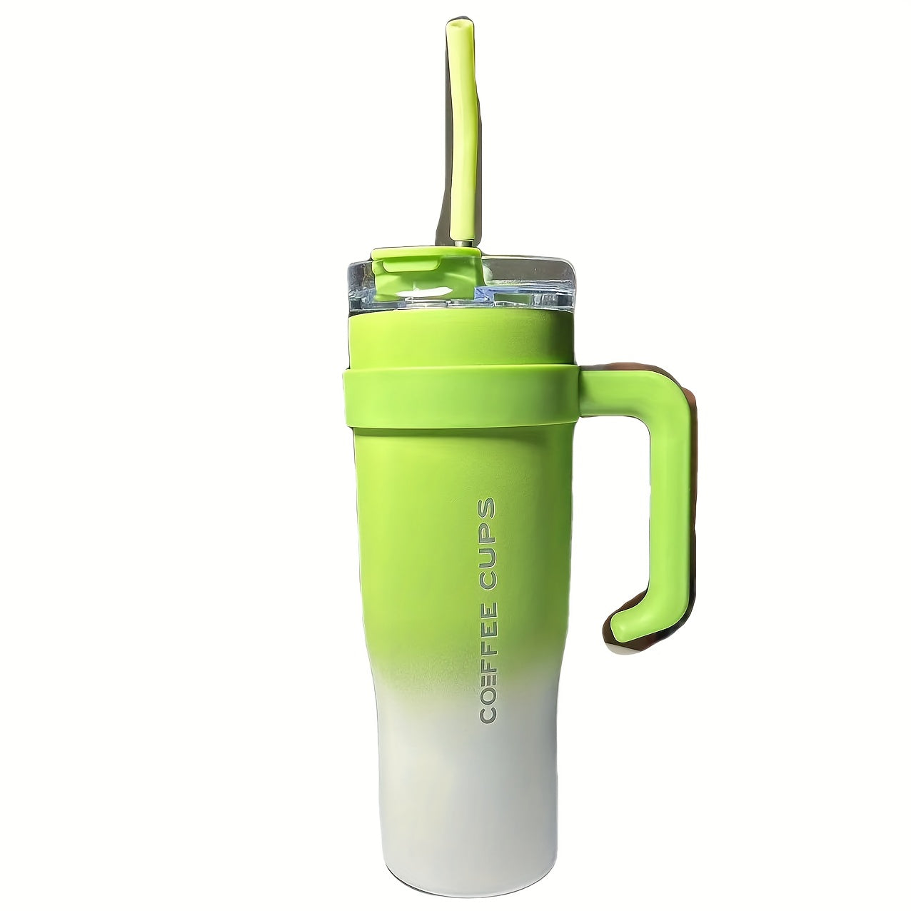 40oz Stainless Steel Double Wall Tumbler with Lid and Handle