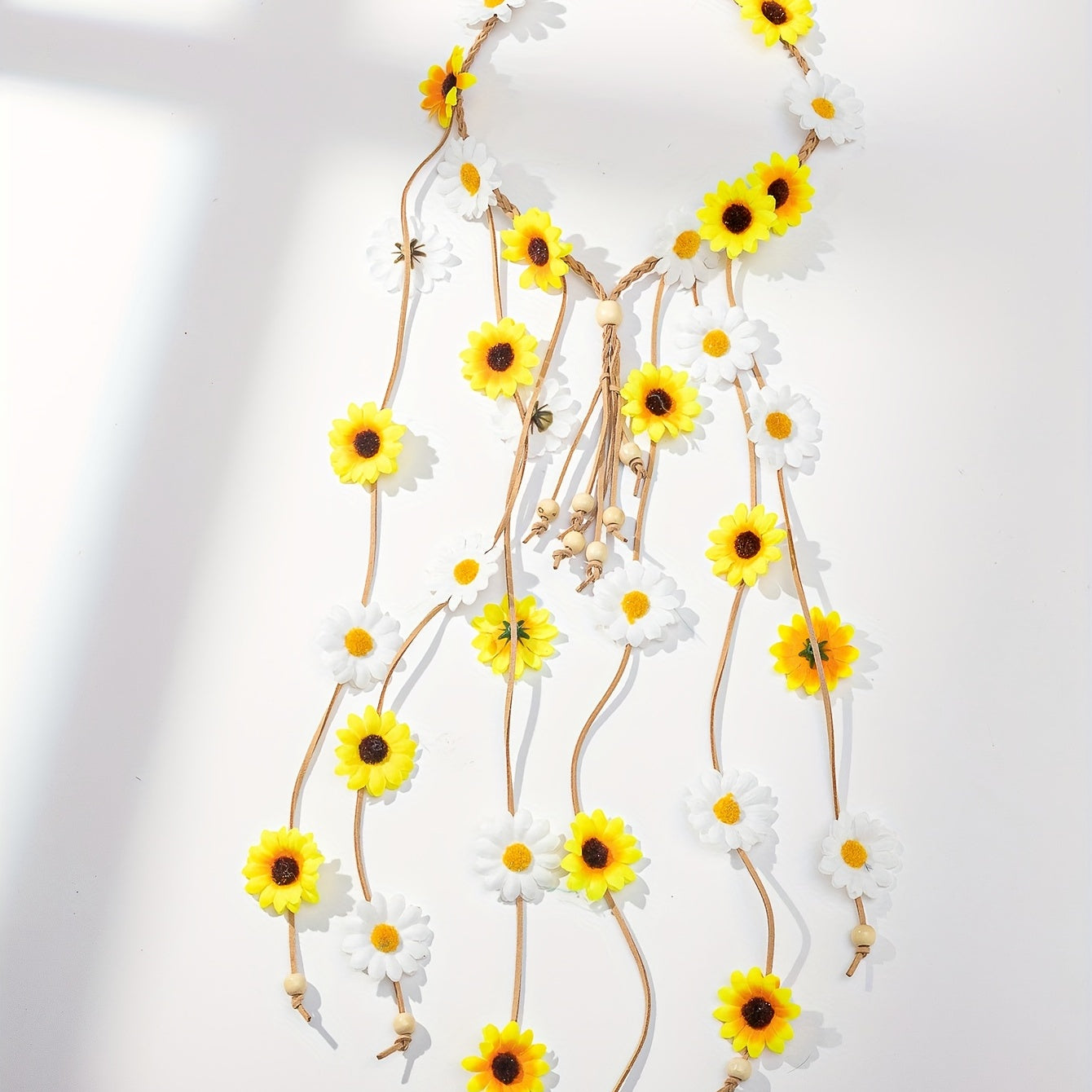 Boho Style Sunflower Tassel Hair Rope