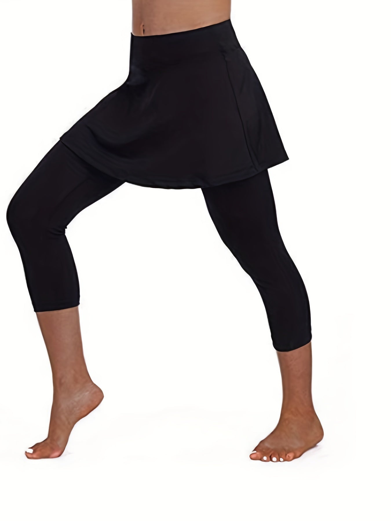 High Waist Yoga Leggings with Skirt for Women