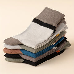 Colorblock Crew Socks Comfy & Breathable Mid Tube Women's Stockings
