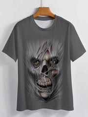 Halloween Skeleton Print Men's Graphic Crew Neck T-shirt