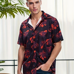 Men's Casual Hawaiian Shirt Short Sleeve Regular Fit Beach Vacation Top
