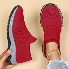 Women's Woven Walking Shoes Slip On Casual Sneakers