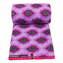 African Ethnic Wax Dye Printed Fabric Double Sided Geometric Cloth