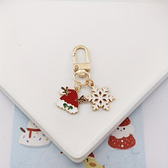 Christmas Elk Santa Keychain Car Pendant Gift Zipper Bag Ornament Key Chain