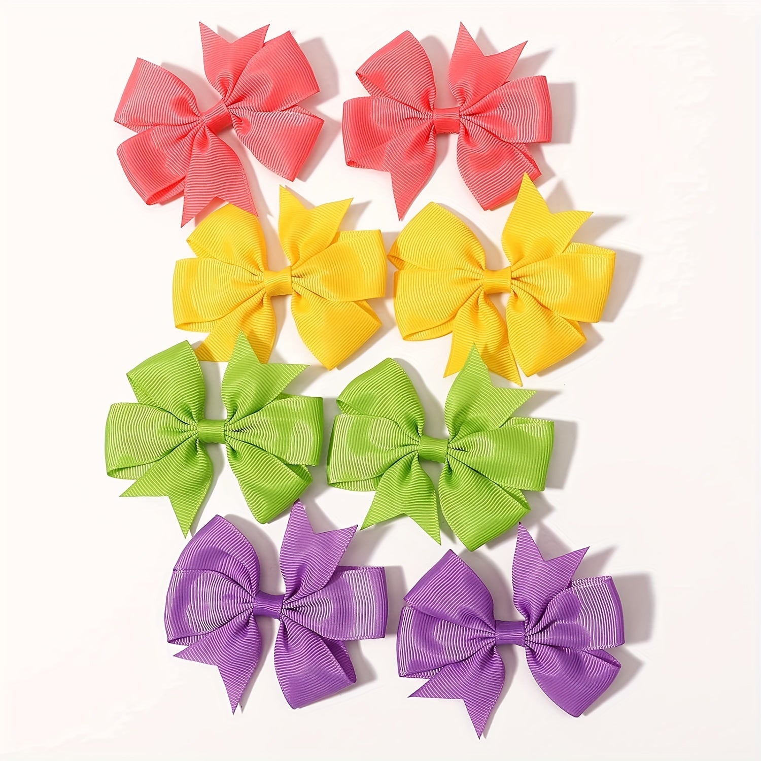 Striped Bow Hair Clip Set Minimalist Barrette Headwear Hair Accessories