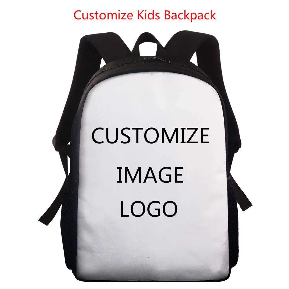 15in School Bags For Boys Girls Back Pack Kids Backpack Husky Dog 3D Print