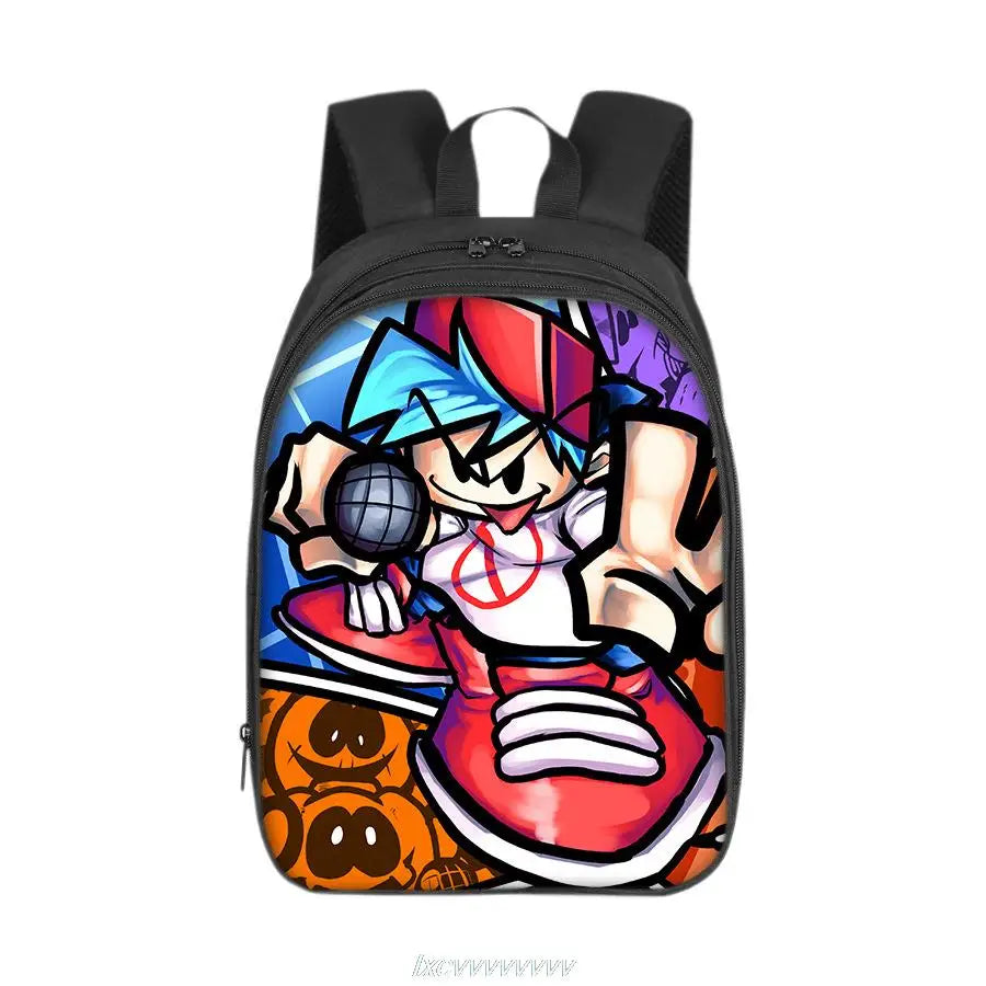 Friday Night Funkin Cartoon 3D Print Backpack School Bag