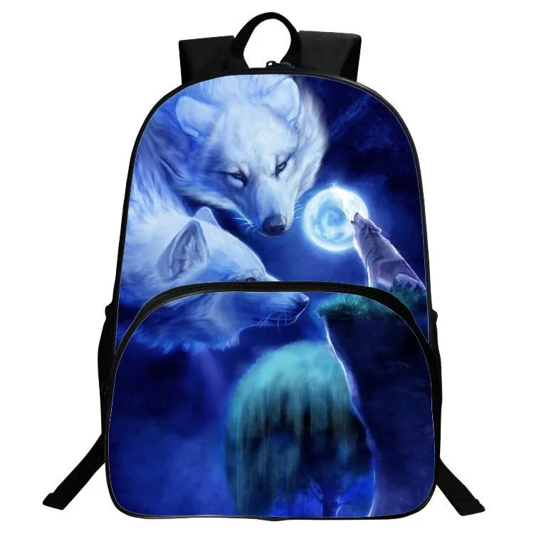 16 Inch Animal Printing Kids Backpack School Bag for Girls Boys