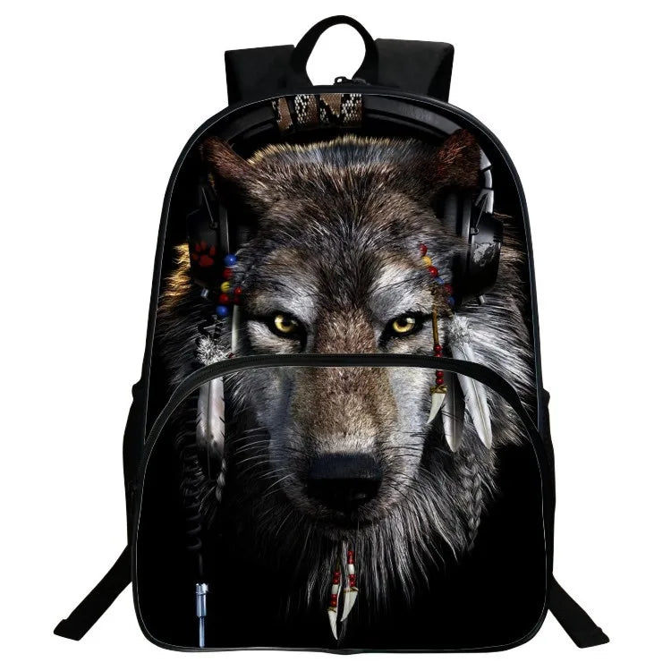 16 Inch Animal Printing Kids Backpack School Bag for Girls Boys