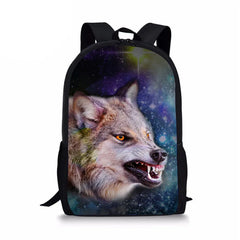 School Bags Wolf 3D Print Children Backpack for Teenagers Boys Girls Back Pack