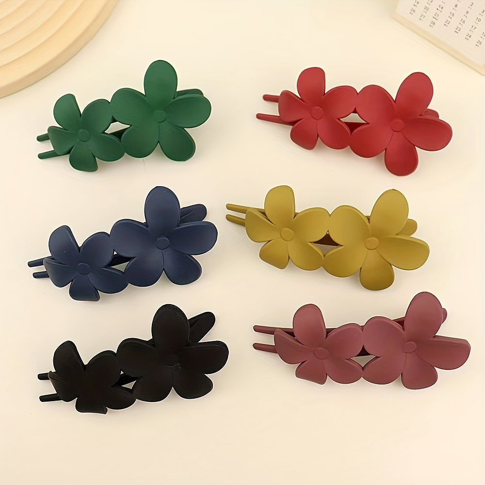 Frosted Hair Clip Butterfly Style Solid Clip